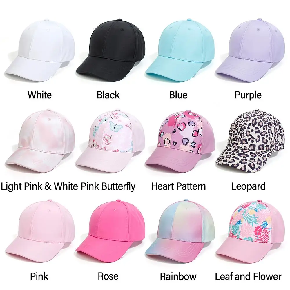Quick Drying Adjustable Snap Cap Baseball Cap Ponytail Baseball Cap High Messy Bun Ponycap Parent-Unisex Hat