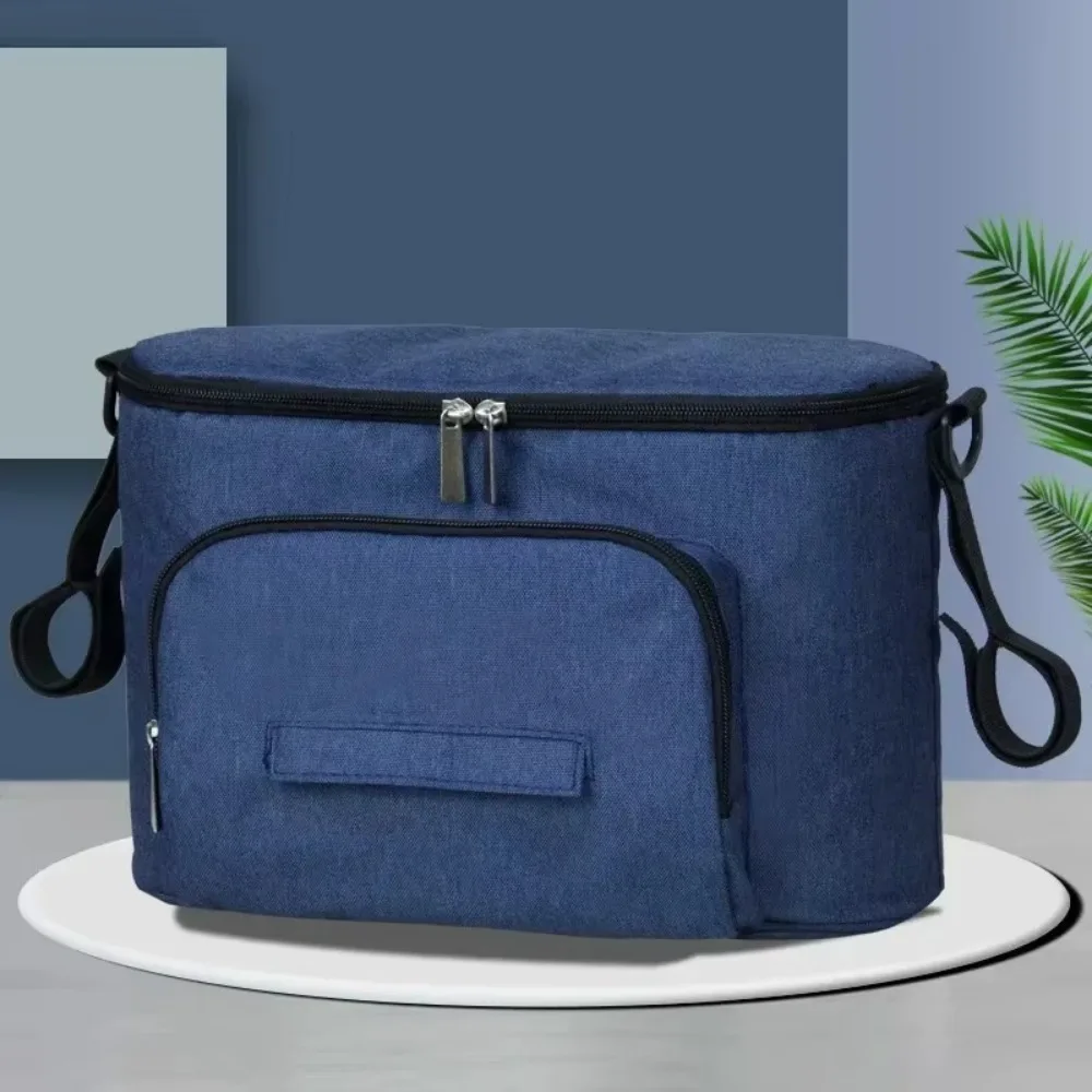 

Portable Mummy Bag Solid Color Multifunctional Stroller Organizer Bags Large Capacity Travel Hanging Bag