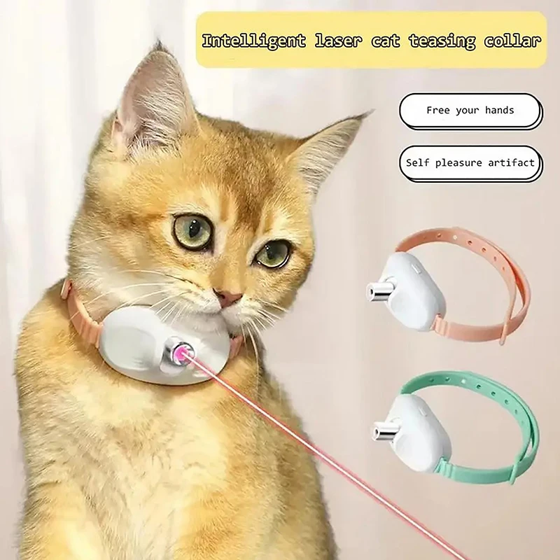 

Rechargeable Motion Activated Cat Laser Toy Cat Teaser Laser Collar ,Interactive Cat Toys For Indoor Cats/Kittene/Dog