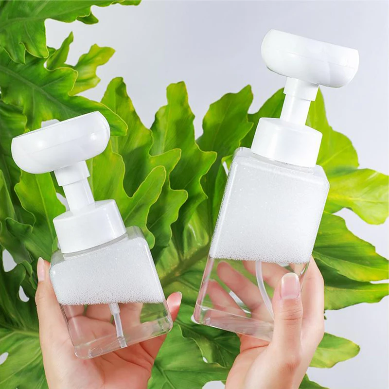 Flower Soap Dispenser Foam Pump Bottle Kitchen Plastic Refillable Containers For Cosmetic Facial Cleanser Shampoo Shower