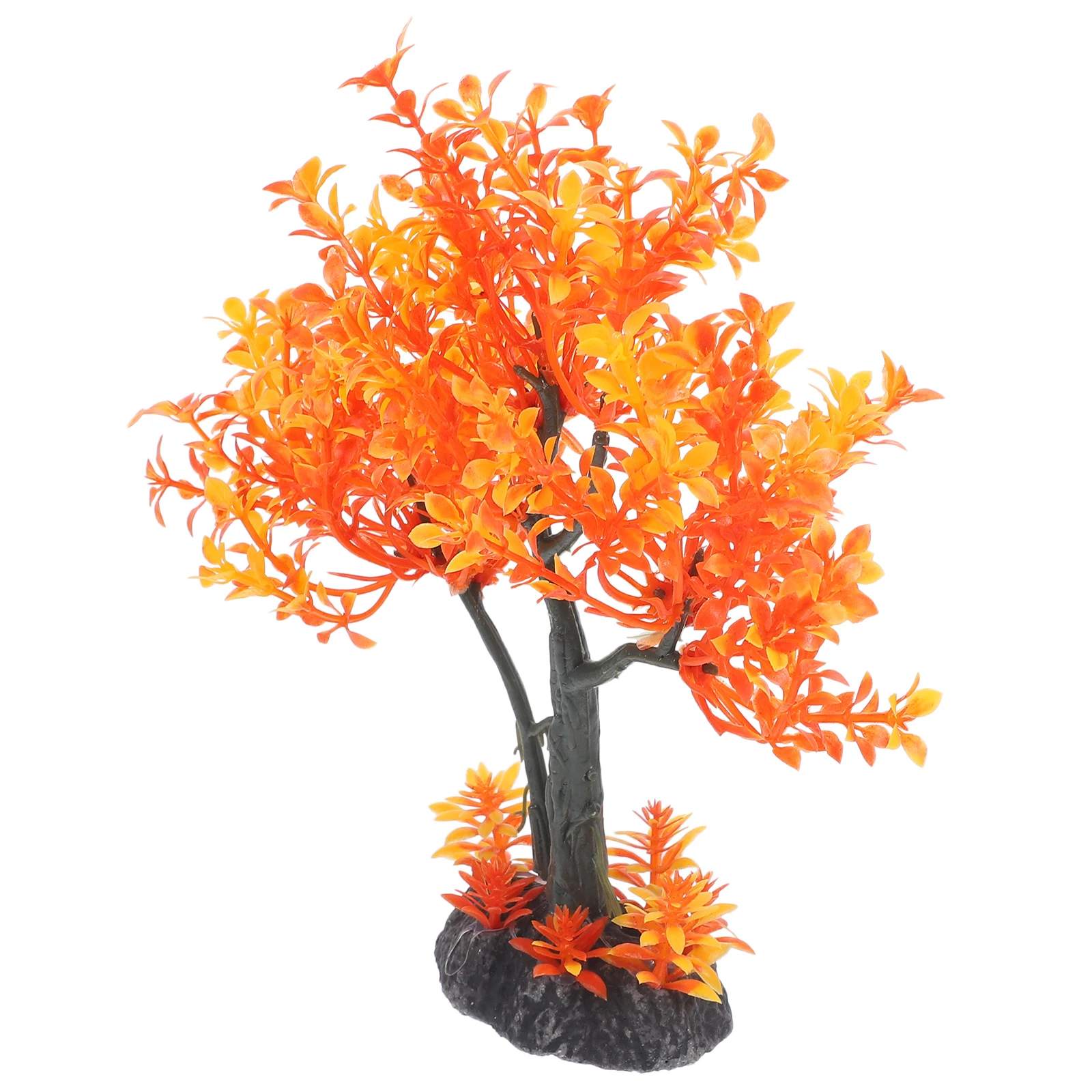 

Artificial Trees Aquarium Decor L scape nament Plastic Tree Plants Fish Tank Accessory Durable Safe Material Weighted Base Vivid