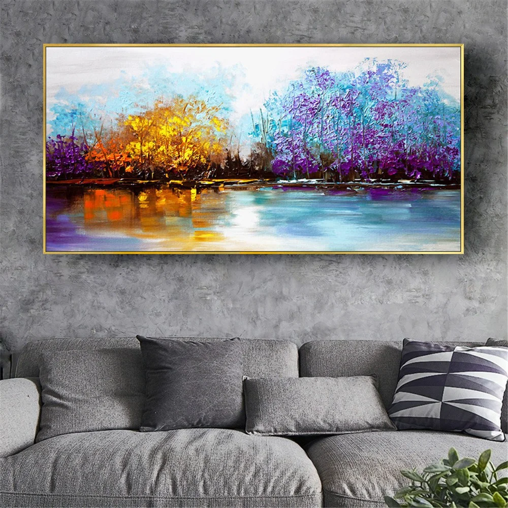 

Fashion Interior Trim Canvas Oil Painting Abstract Handmade Beach Wall Art Decor Picture Custom Pop Mural For Living Room Hotel