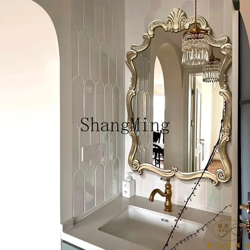 

CLL bathroom with lamp fireplace decorative mirror bathroom wall mounted smart mirror retro makeup