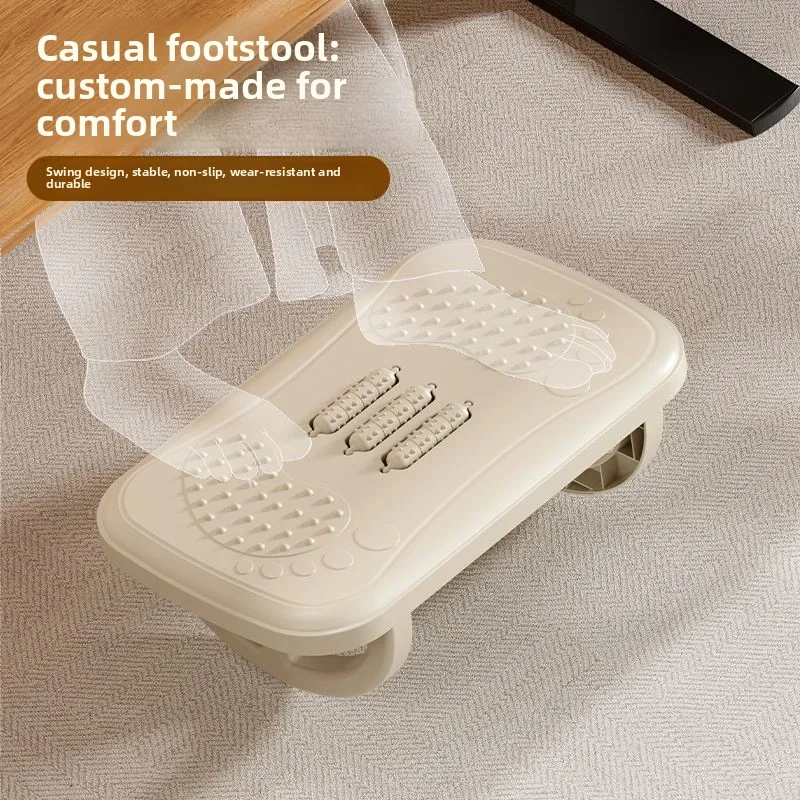 Under Desk Foot Rest Anti Cross Legs Posture Corrector Massage Office Stool