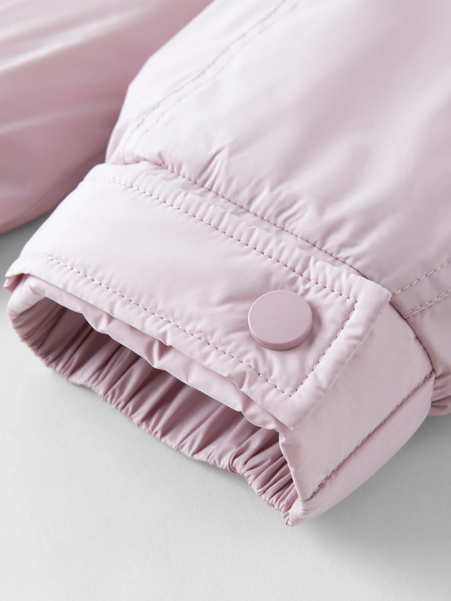 DUSHU Women Windproof Warm Pink Down Jacket with Elastic Hem 2026 Winter New Loose Fit Stylish Outerwear White Duck Down Filled