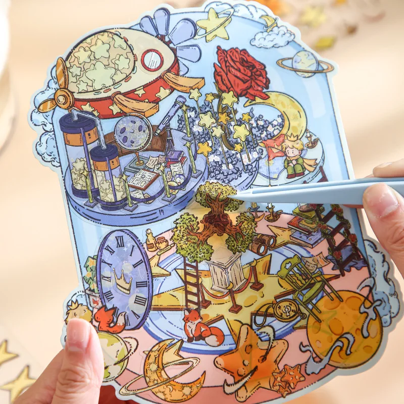 Landscaping Flat Sticker Prince Fairy Tale Book Series Original Student DIY Fun Landscaping Sticker Package Cartoon Sticker Set