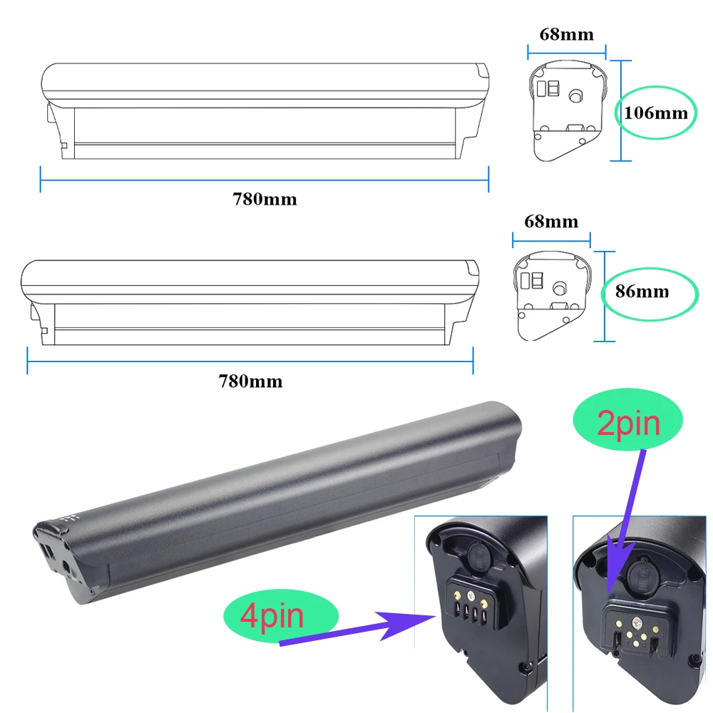 

GEN3 The Flex Stride Hybrid E-Bike 36V 48V 10.4Ah 14Ah 17.5Ah 250W 500W 750W macwheel Wallke X3 Pro Step-Thru ebike batteries