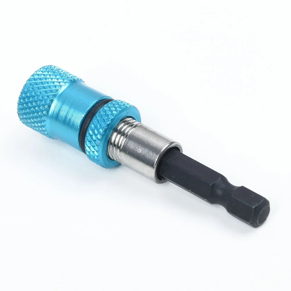 New Hot Screw Bit Holder Blue Nickel Plated ShaftStainless Steel Bit Holder Fits Any Hand Screwdrivers Drivers