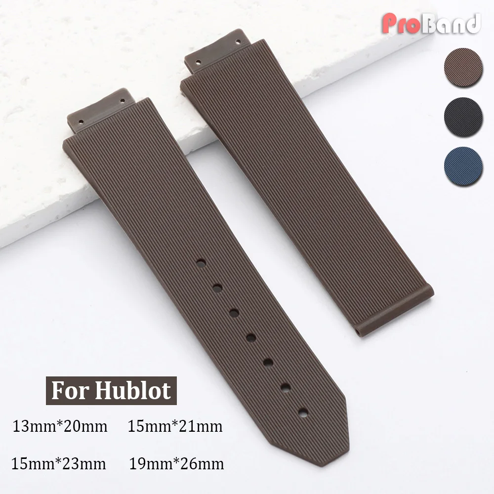 New 26X19 23X15 21X15 20X13mm Strap for Hublot BIGBANG Classic Fusion Watch Rubber Silicone Diving Watch Band Man Women Bracelet