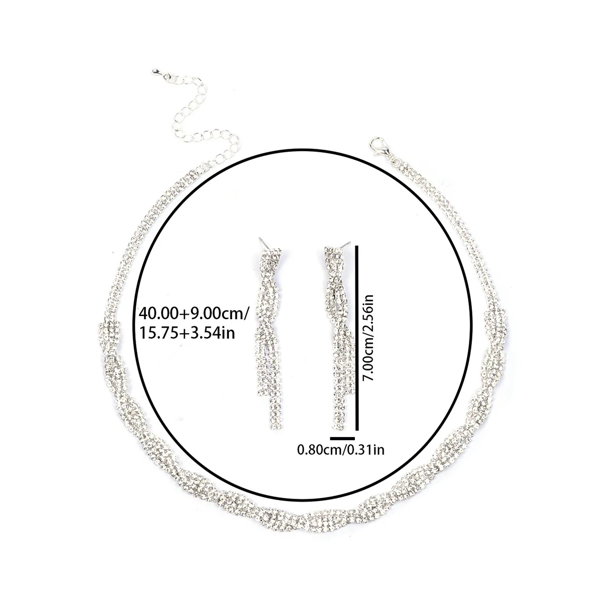 A set of hot-selling necklaces, exquisite necklaces, earrings, a two-piece set, neck chains, and dinner accessories for women.