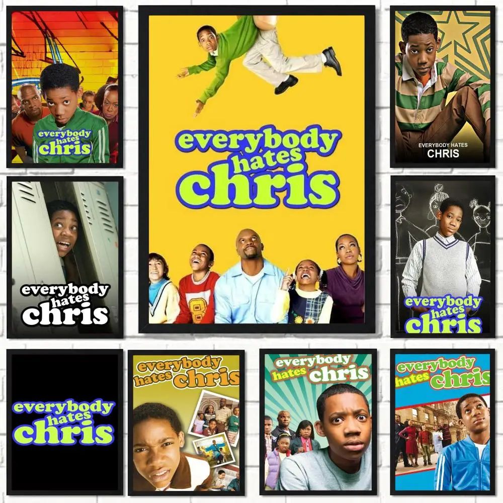 tv series E-Everybody Hates Chris-S Poster Self Adhesive Wall Decor for Modern Home Cafe Office and Bar