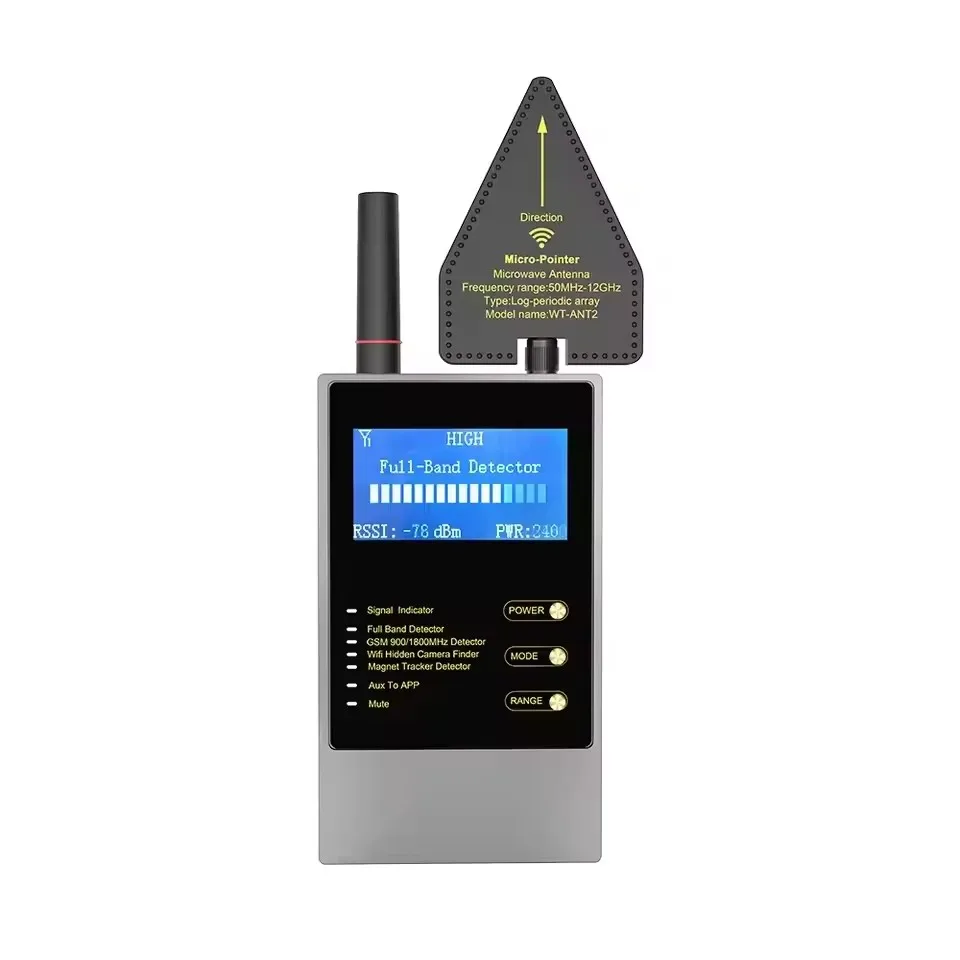 All-in-One Spy Detector Hidden Camera/GSM/GPS Tracker Finder RF Signal&Magnetic AI Detection Anti-Eavesdrop&Tracking spy gadgets