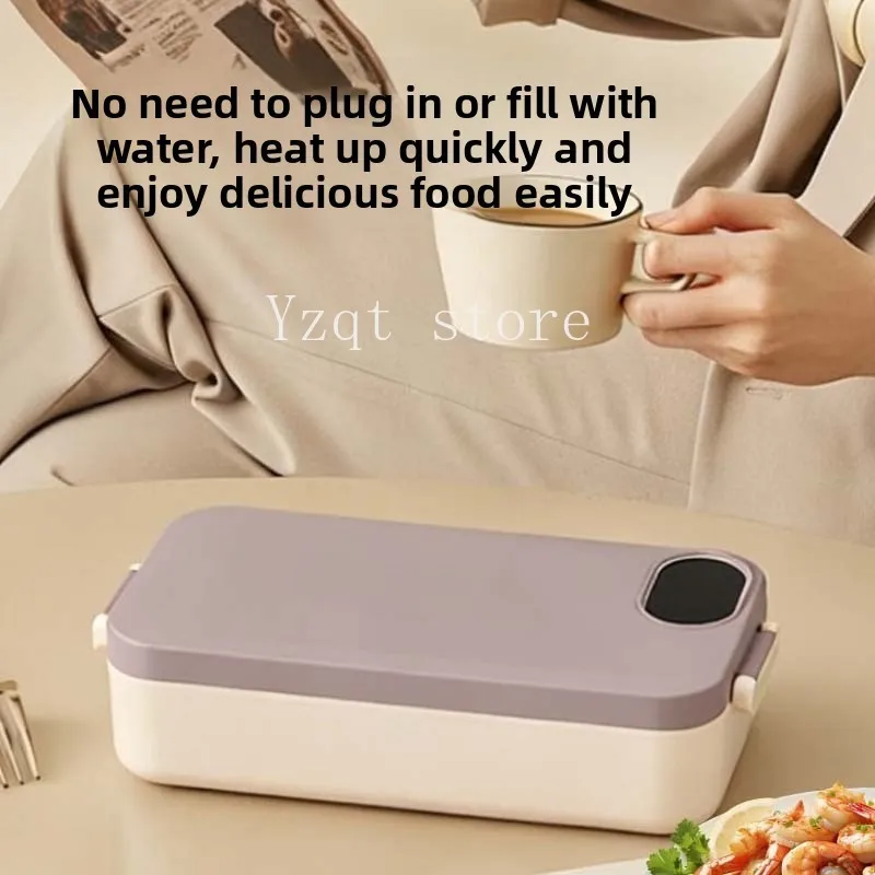 Intelligent water-free stainless steel lunch box thermal insulation bento  office workers outdoor artifact students heating