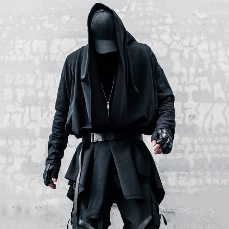 Punk Style Personality Gothic Wizard Cloak Mens Clothing Y2K High