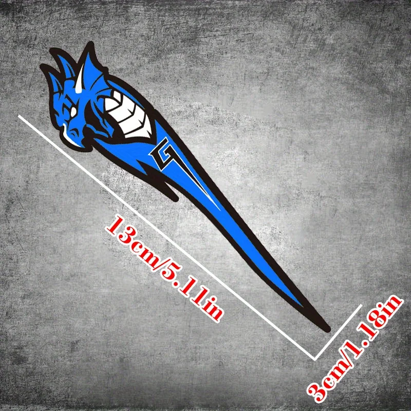 1 قطعة رأس التنين مع حرف G ملصق أزرق وردي تصميم ثلاثي الأبعاد ملصق ديكور لملحقات الكمبيوتر المحمول للسيارة والدراجات