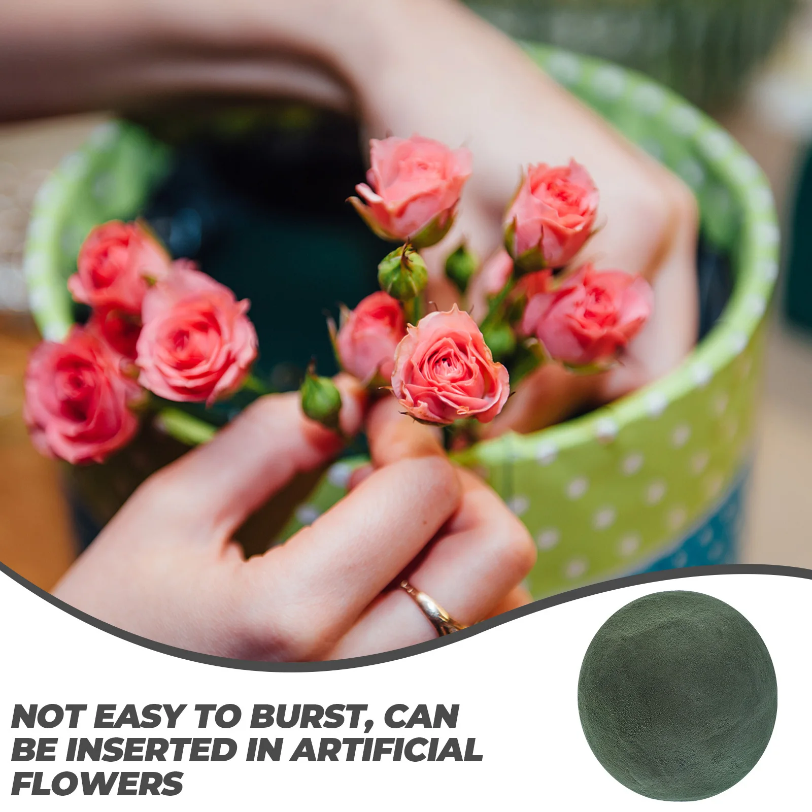 

6Pcs 12Cm Flower Mud Board Floral Foam Round Brick for Wedding Party Artificial Flower Arranging Decorative Supplies