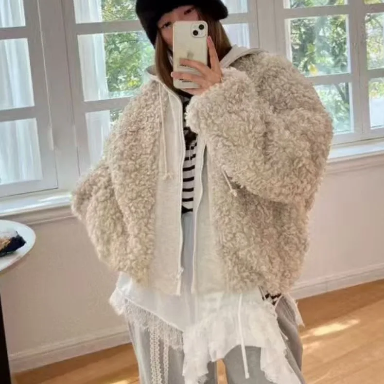 

Женское хлопковое пальто Jaet, зимнее теплое свободное модное пальто с капюшоном и меховой отделкой, длинное све, обычная длина