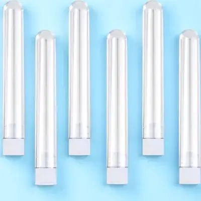 

25Pcs Plastic Sample Tubes Transparent 5ml Hard Plastic Test Tubes Caps Ideal for Specimen Storage Gifts Handmade Findings