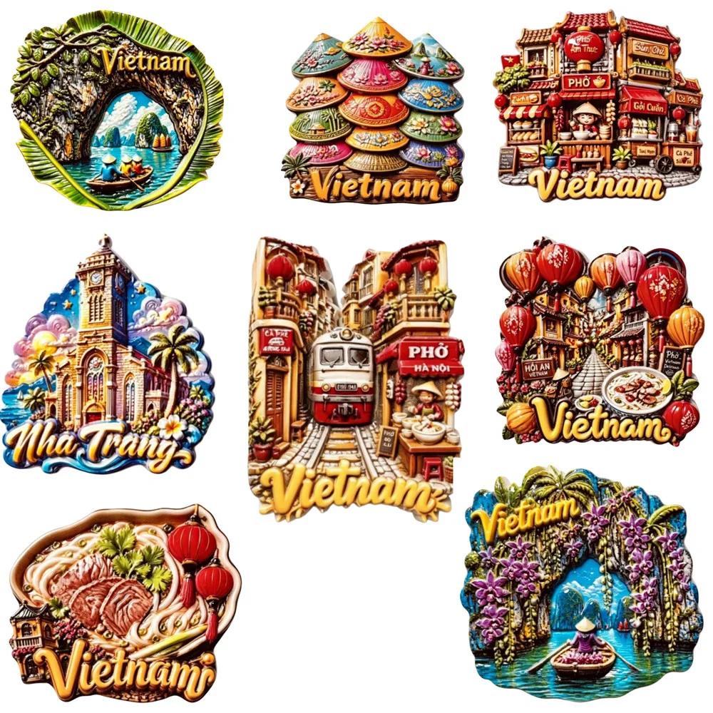 Asia  Vietnam  3D Fridge Magnets Tourism Souvenir Refrigerator Magnets Sticker