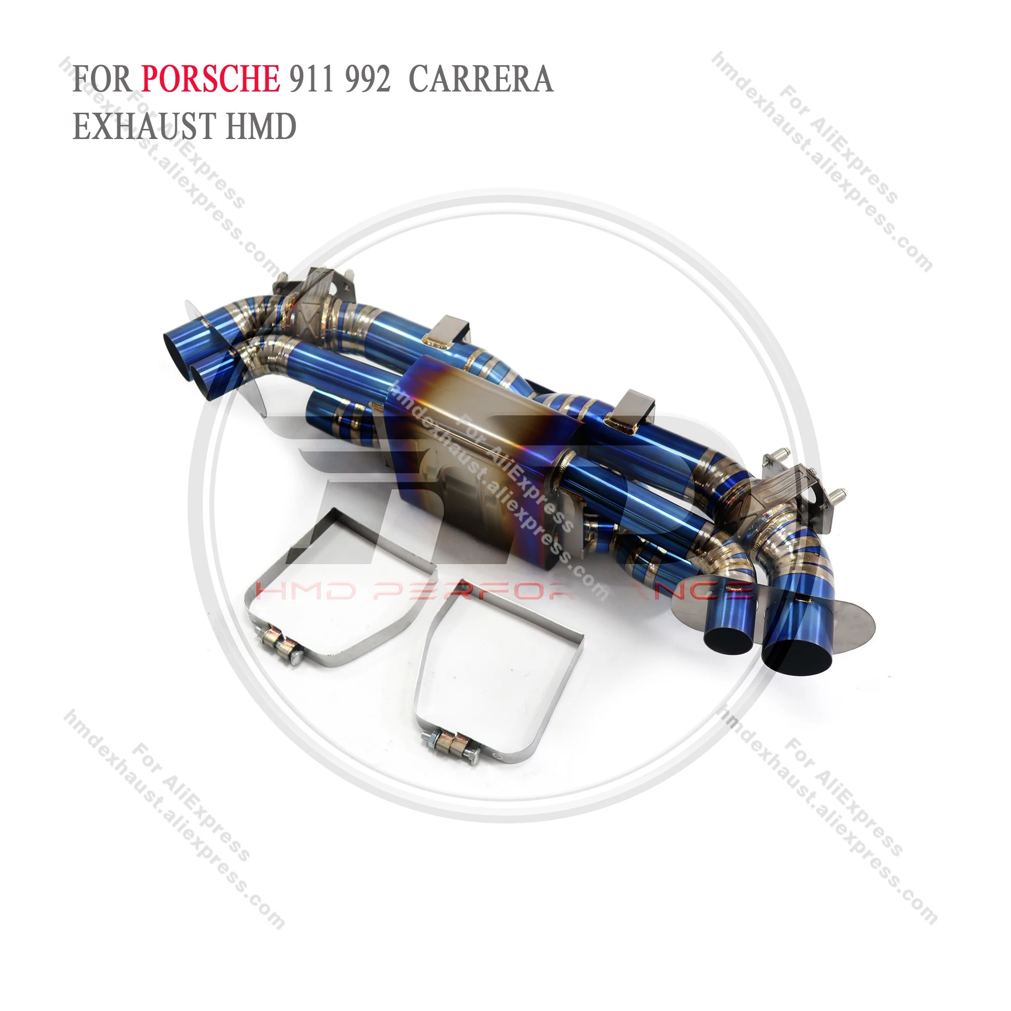 HMD Titanium Exhaust System Performance Catback for Porsche 911 992 Carrera 3.0T Muffler With OEM Valves