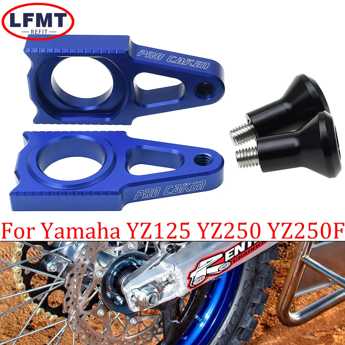 

For Yamaha YZ125 YZ250 YZ250F YZ450F YZ125X YZ250X YZ250FX YZ450FX WR250F WR450F YZ WR Motorcycle CNC Rear Adjuster Block Chain