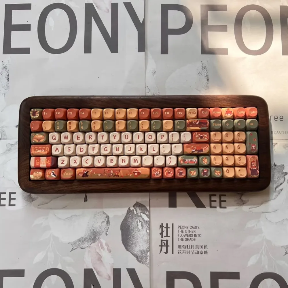 

Friends of The Forest Theme Keycap 135key PBT Custom Individuality Keyboard Cap SO Profile Gaming KeyCap for Mechanical Keyboard