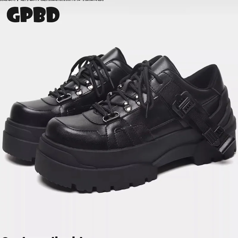 

GPBD Original Niche Sporty Style Heavy-duty Dad Shoes for Men Featuring High-end Style Height Increase and Made of Derby Leather