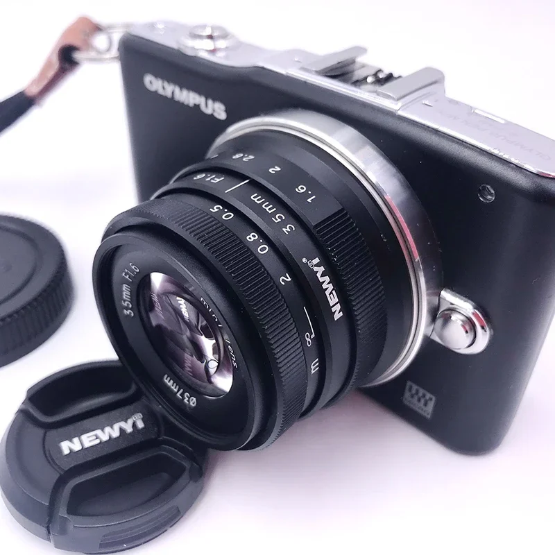35 มม.F1.6 โฟกัส MF Prime APS-C เลนส์กล้องสําหรับ Canon EOS.M Fuji FX X-mount XH1 XA5/XT10 Sony NEX Olympus Micro 4/3 C-M4/3