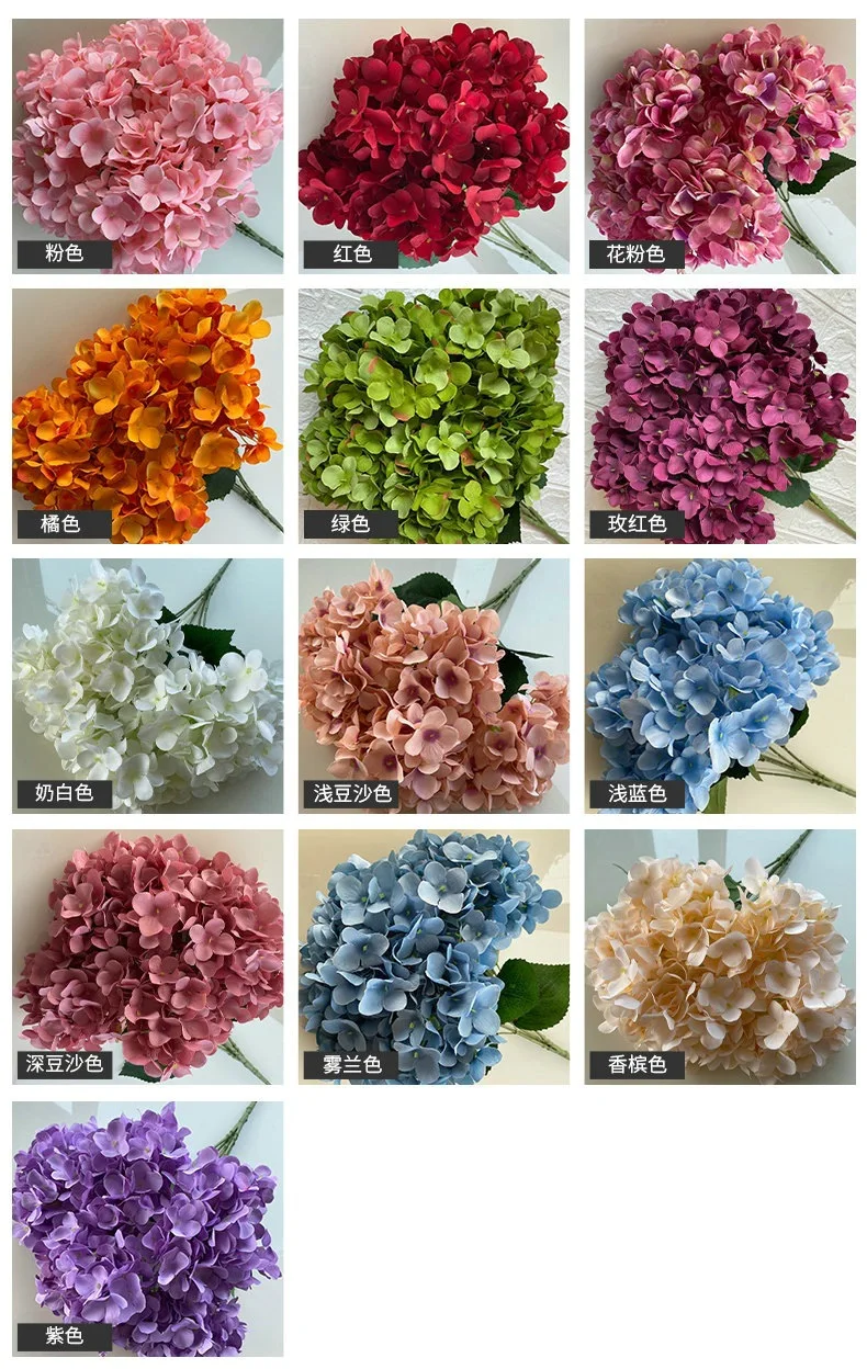 Ramo de hortensias de 5 cabezas, decoración de boda, ramo de flores de  hortensias multicolor, venta al por mayor - AliExpress, image size:790x1248