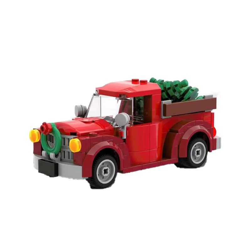 

MOC compatible LEGOS Winter Christmas selling tree truck building blocks Creative car model building children's presents