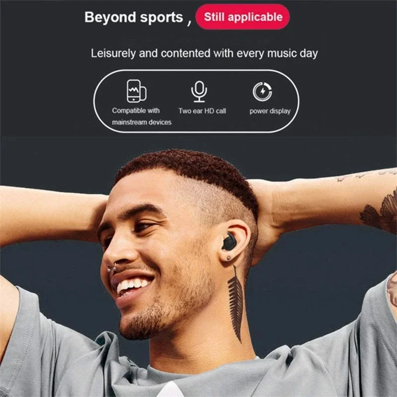 TWS Y30 Wireless Headphones Music Headset  5.0 Bluetooth-compatible Earphone Noise Reduction Sports Earbuds for All Smartphones