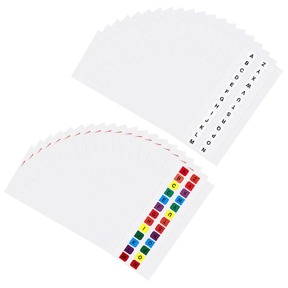 

30 Sheets Index Tabs Alphabet Page Markers Pet Sticky Book Flags Strong Adhesive Easy Use for Office Study Home Notes