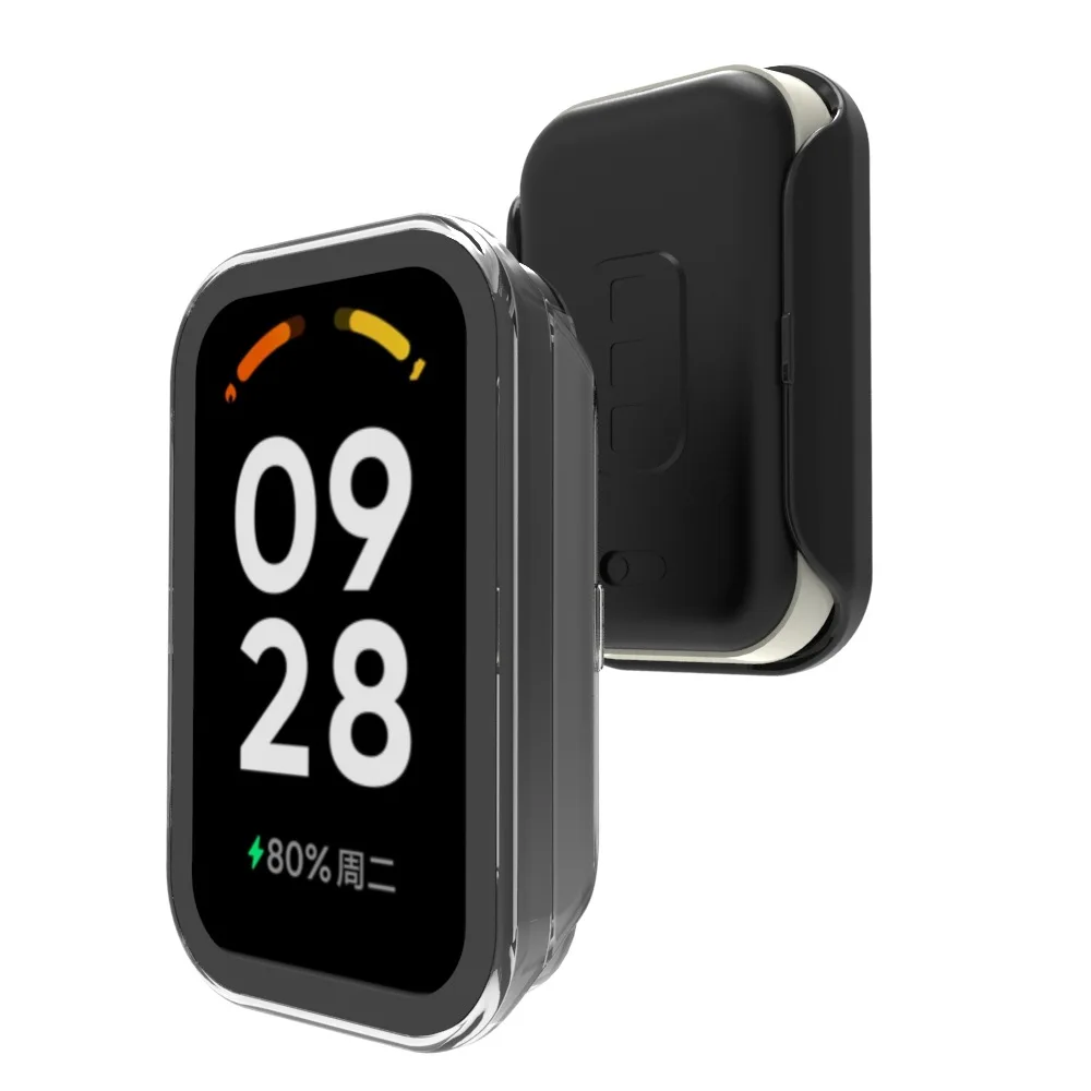 PC Hard Edge Shell Glass Screen Protector Case For Amazfit Band 7 Smartband Protective Film Full Cover Smart Band7 Accessories