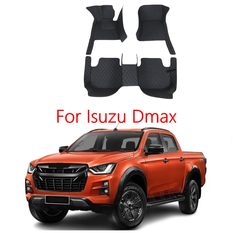 

Автомобильные коврики для Isuzu Dmax D-max 2020 2019 2018 2017, автомобильные аксессуары, декоративные кожаные коврики, водонепроницаемые защитные коврики