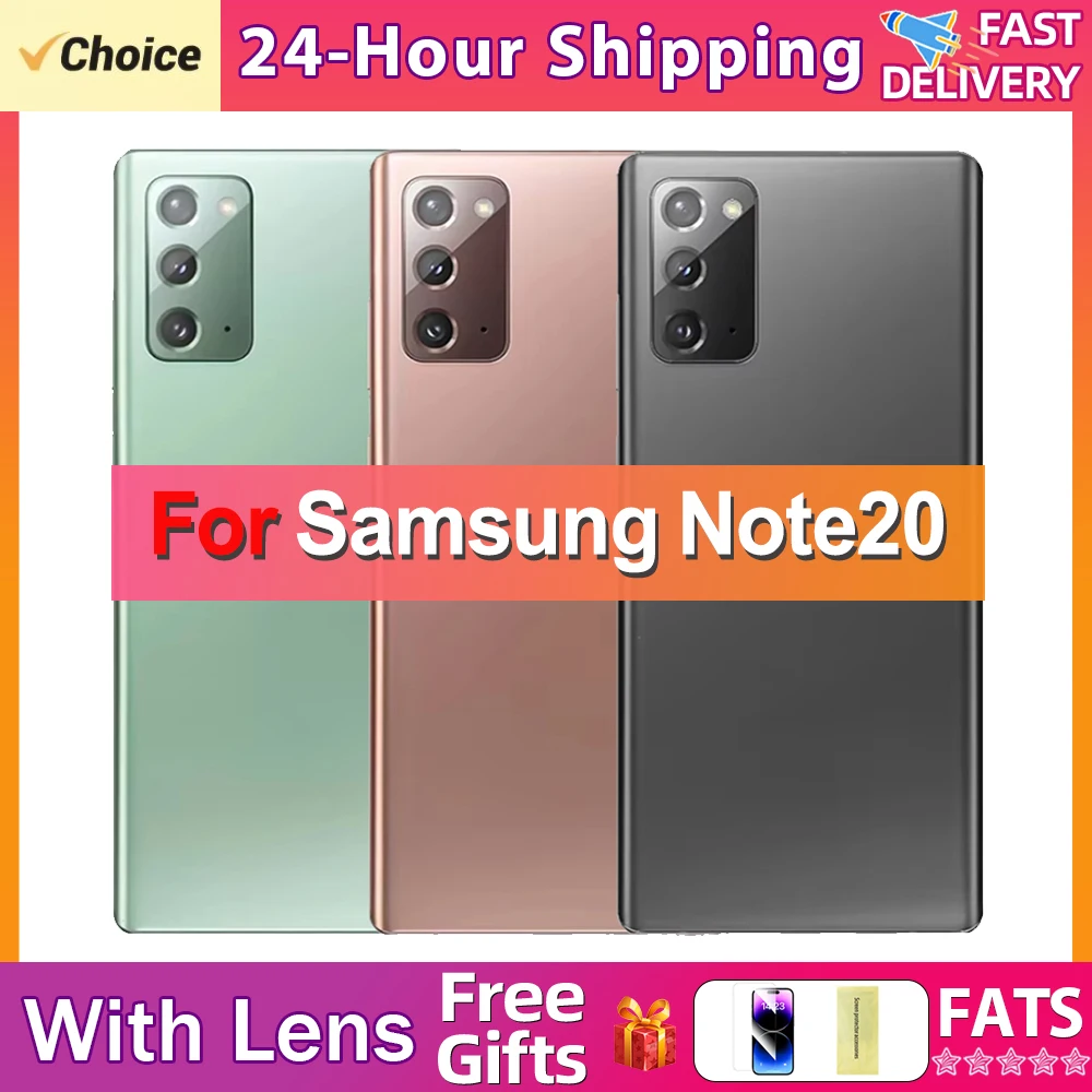 Glass Back Cover Case For SAM-Note20 Back Glass Rear Cover Battery Door with Camera Glass Adhesive
