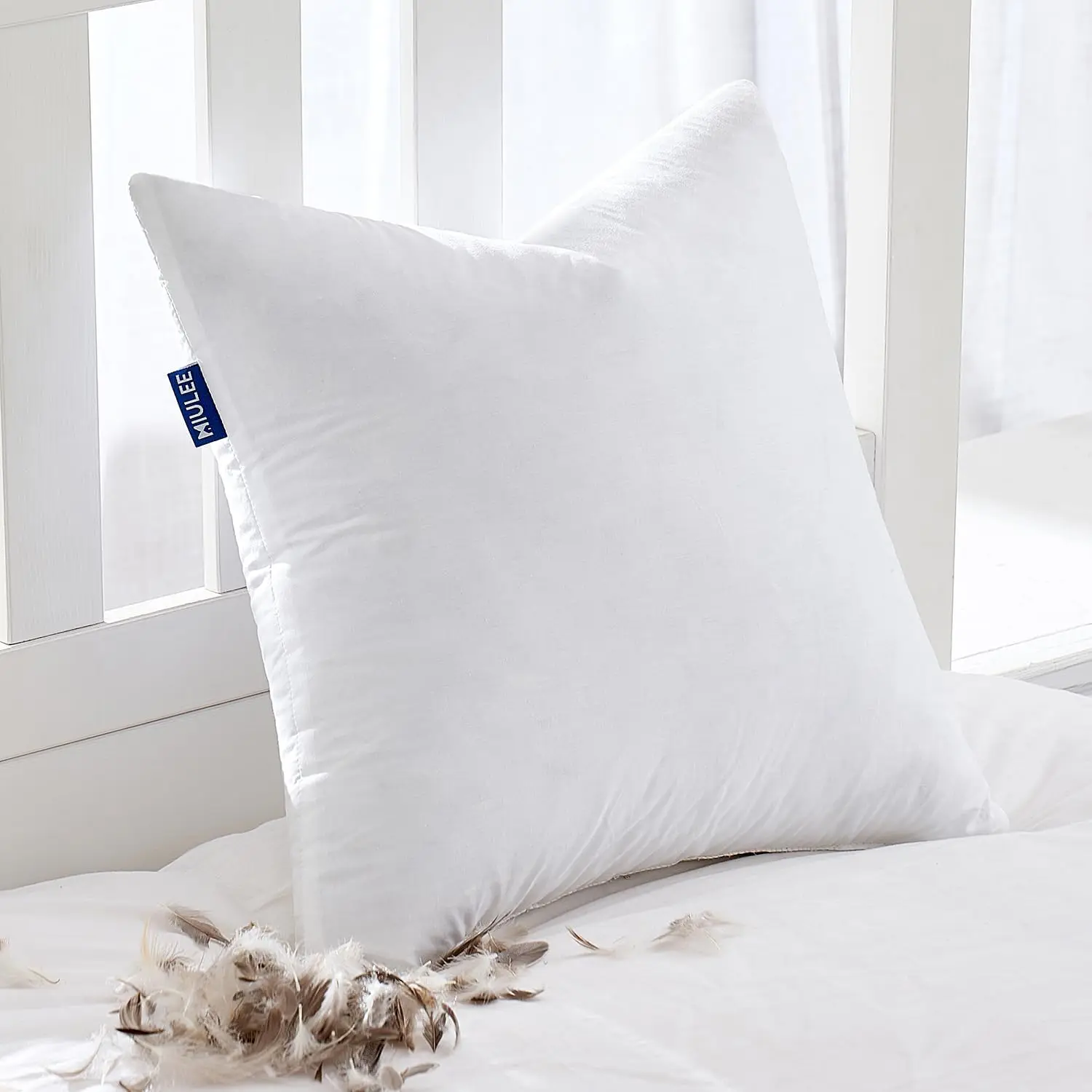 

Feather Pillow Insert 22X22, Decorative Down Throw Pillow Insert Fluffy Throw Pillow Cotton Fabric For Sofa Bed Couch