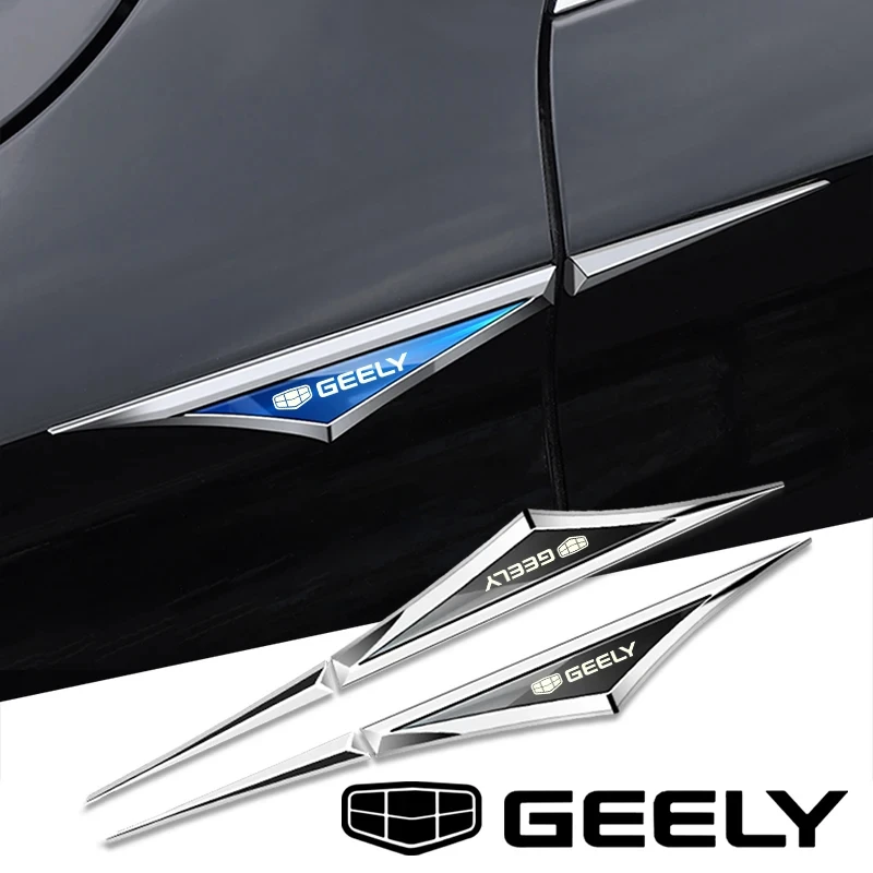 

2 pieces alloy car sticker car accessories for geely atlas coolray BO RUI YUE CK Saloon EMGRAND ec7 GS GC2 GC5 GC6 GC7 GX2