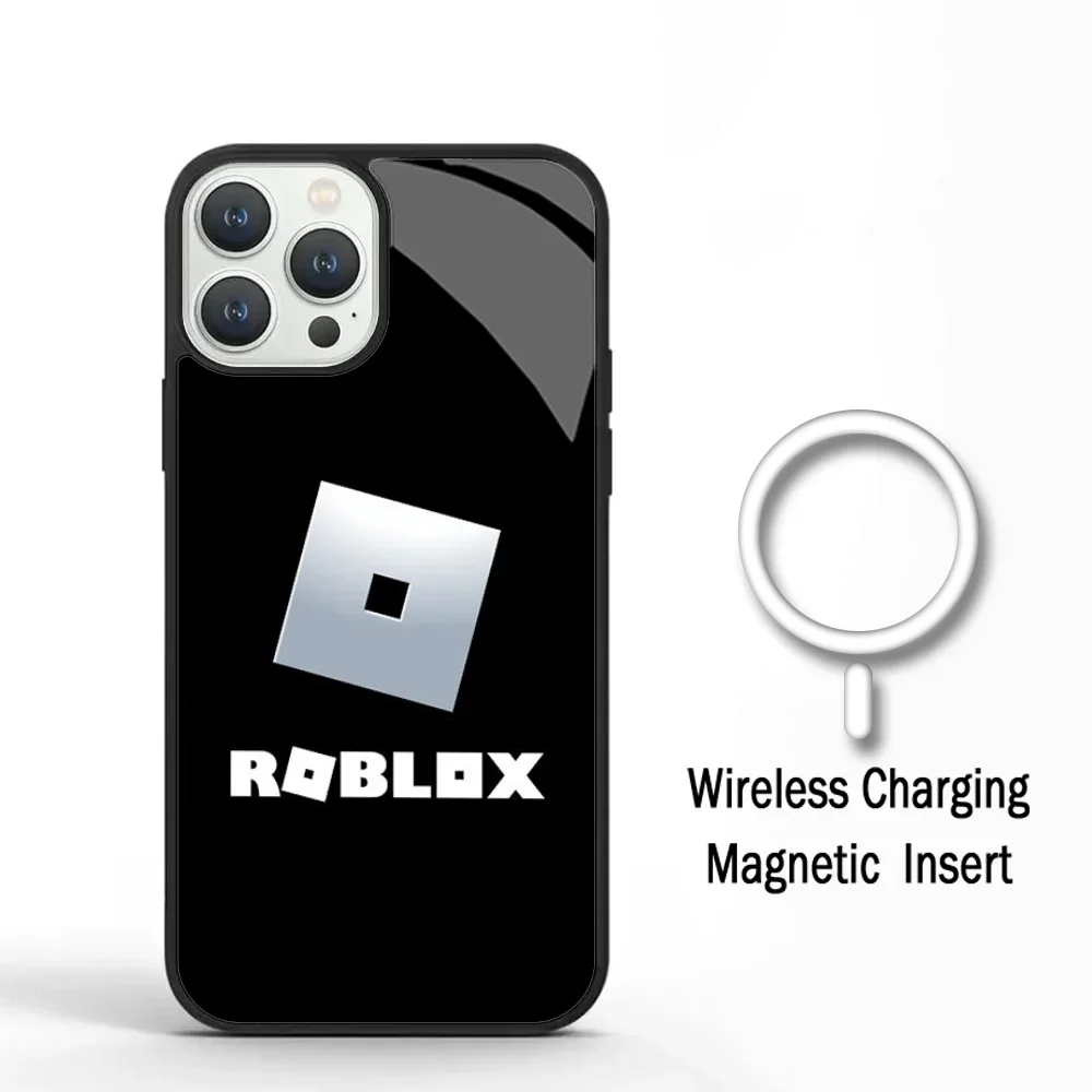 R-RobloxES Game Phone Case For IPhone 11 12 13 14 15 Plus Pro Max Mirror Acrylic Cover For Magsafe