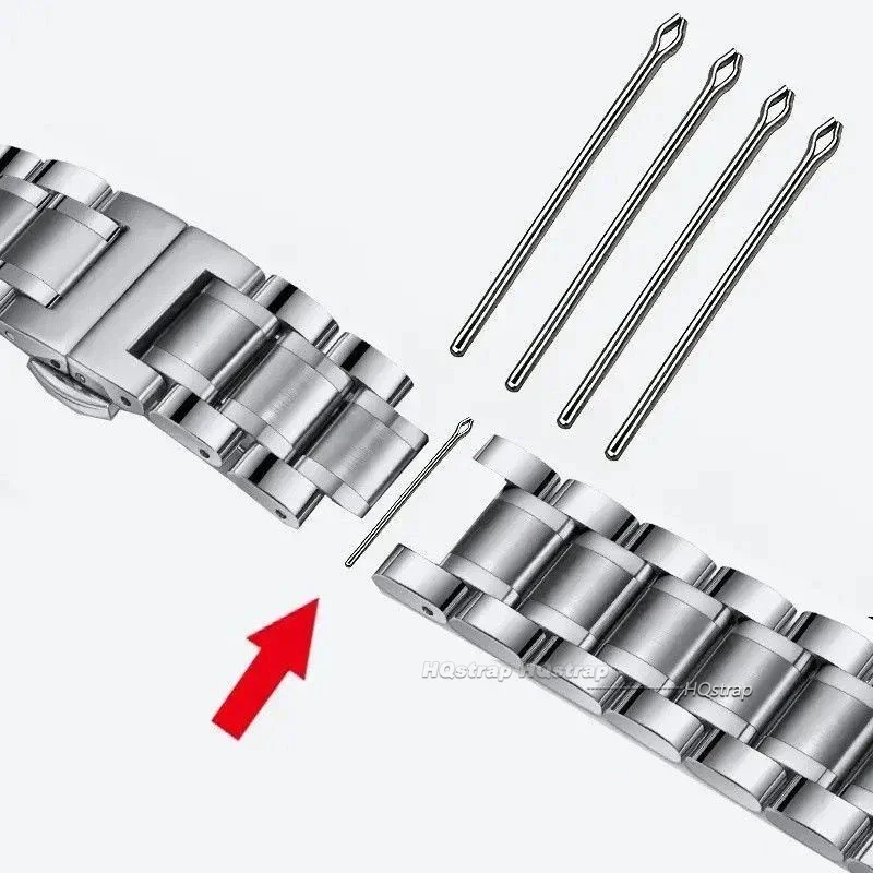 30pcs Stainless Steel Watchband Link Pins 0.8/0.9/1.0mm Split Pin 18mm 20mm 22mm 8mm-26mm Bracelet Link Bar Strap Connect Bars