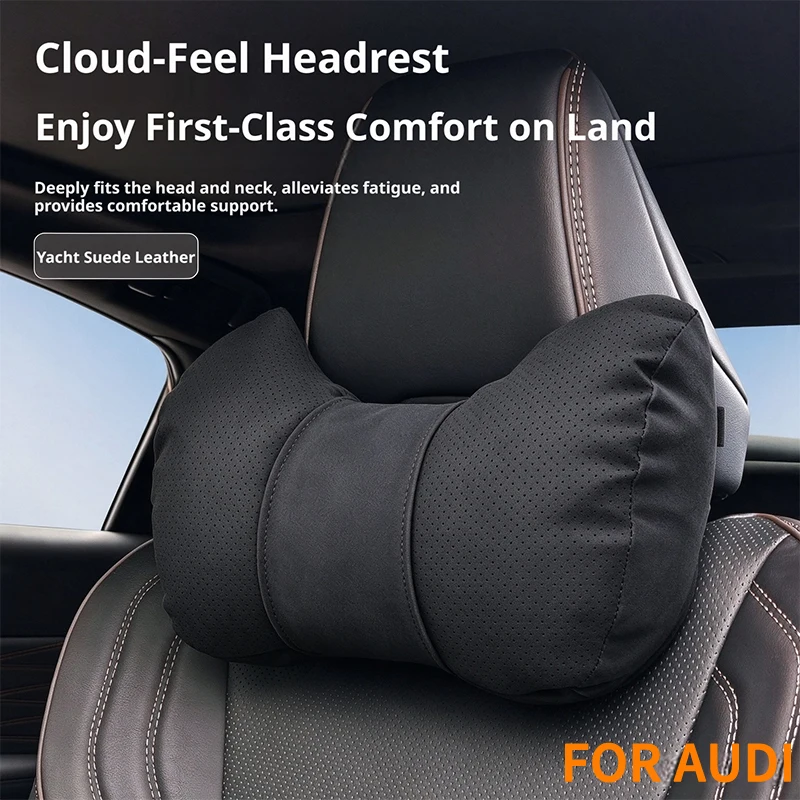 For Audi A4 A6 Q5 Q3 A3 Q7 Q8 A5 A7 e‑tron series R8 car horn neck headrest relieves neck fatigue during long-distance driving