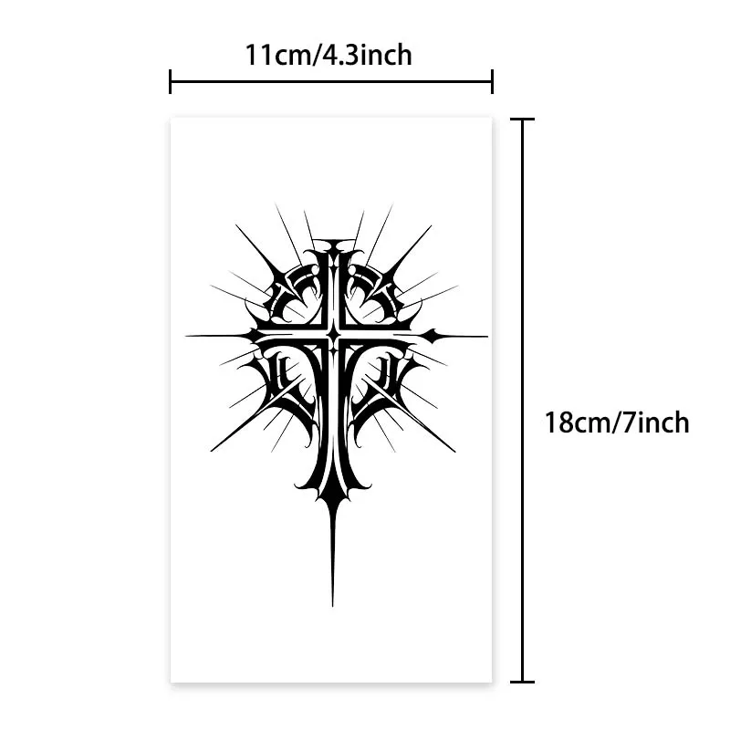 Line cross pattern long-lasting waterproof temporary tattoo stickers simulated non-reflective fake tattoos arms and legs