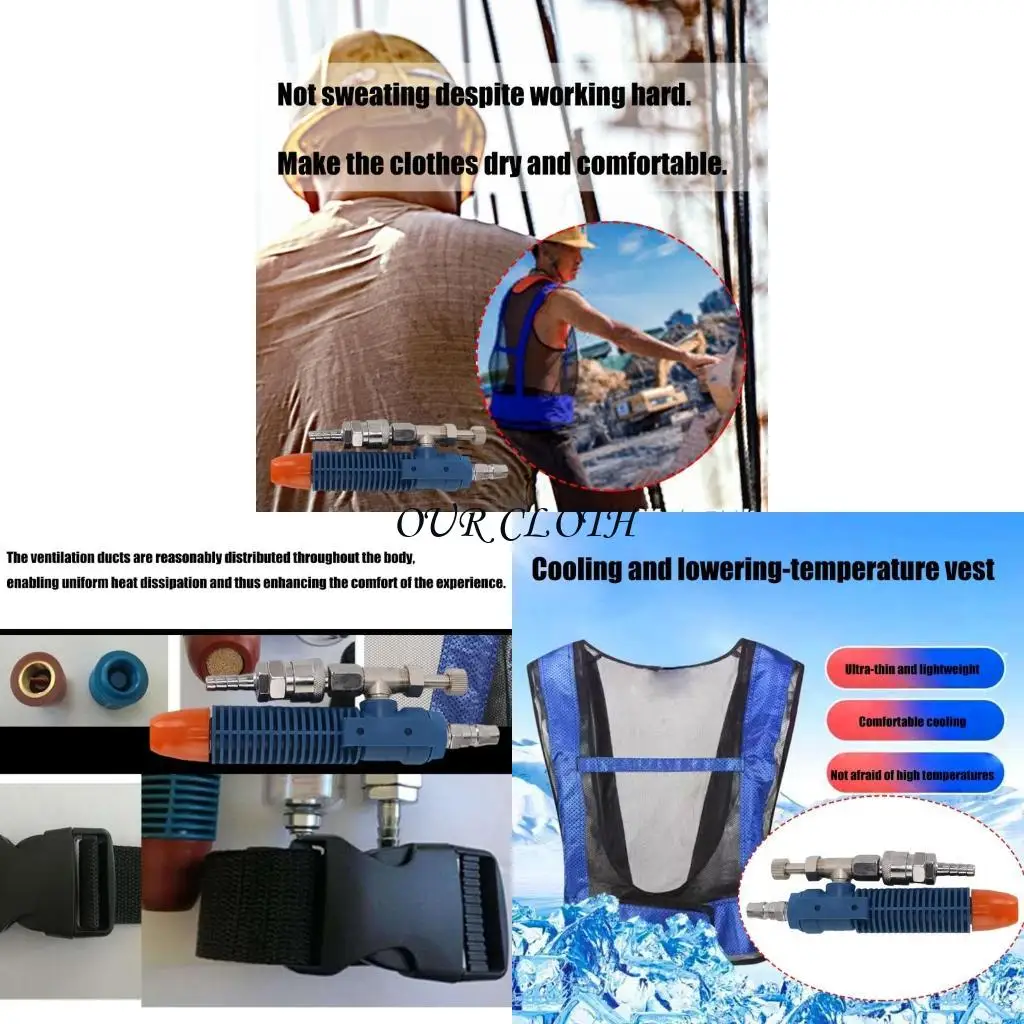 

Vortexes Tube Air Conditioner Waistcoat Air Compressed Cooling Vest for Welding,Power Plant,Petroleum Hot Environment Y1AC