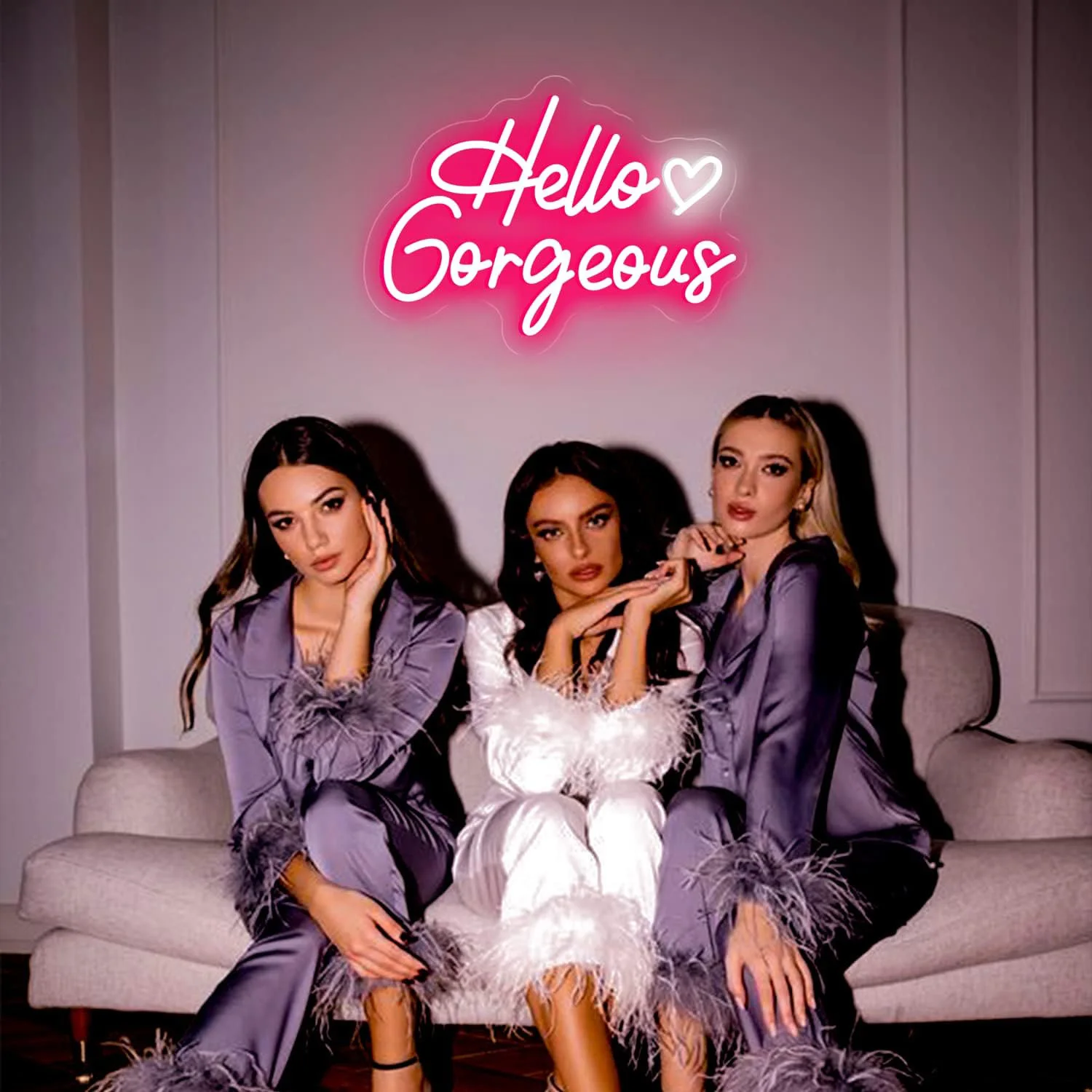 Hello Gorgeous: رومانسي وملفت للنظر على الطراز النيون، مثالي لتزيين غرفة النوم أو زاوية التجميل لضبط المزاج. مثالي #2