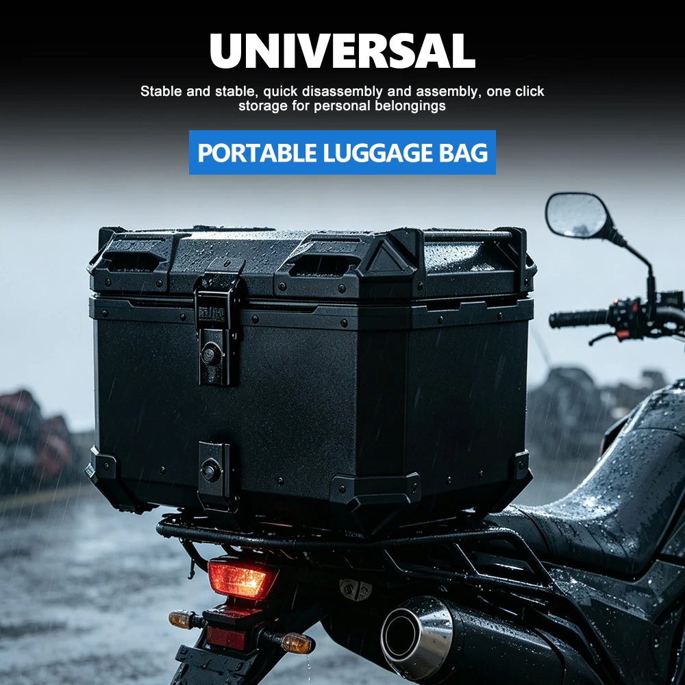 Motorcycle Drop Resistant Wear‑Proof Rear Case Reinforced Corner Rainproof Hard Luggage Box For Adventure Motorbike Mod Parts