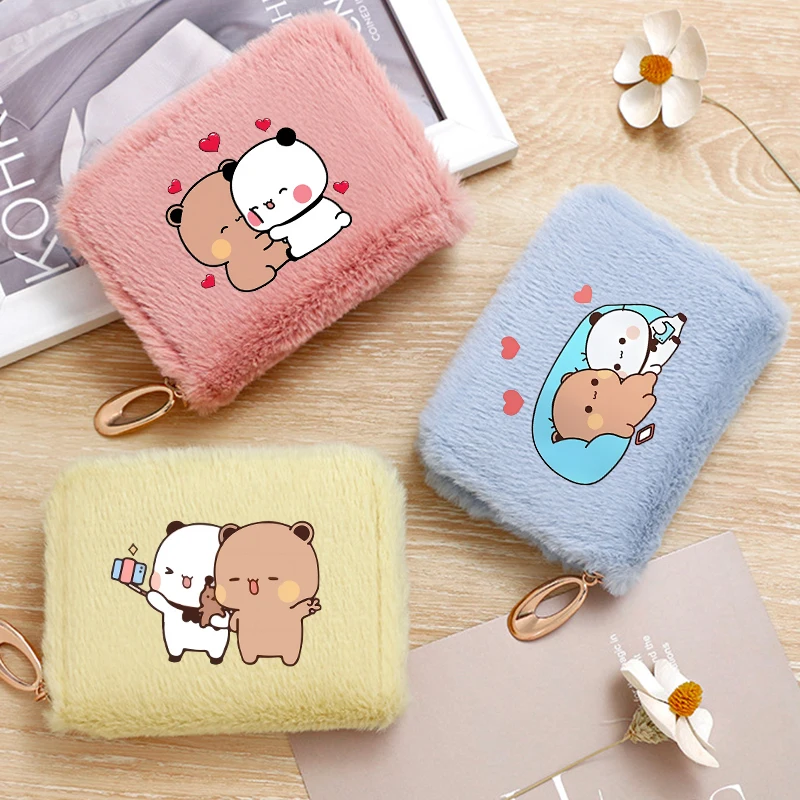 

Кошелек-шорты Bubu Dudu: Мультяшный кошелек-медведь Панда, модный многофункциональный картхолдер, кавайный карманный кошелек для денег, подарки