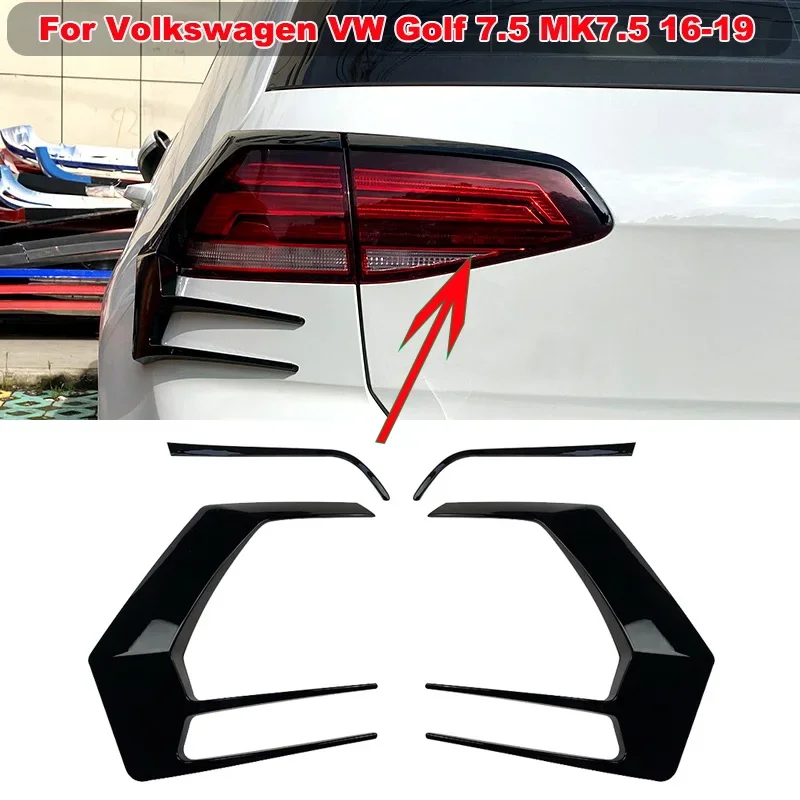 

Rear Tail Light Sticker Trim Cover Wind Knife Decor Frame For Volkswagen VW Golf 7.5 MK7.5 16-19 Not Fit Golf 7 Car Accessories