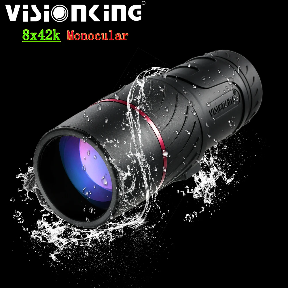 

Visionking Профессиональный монокуляр 8x42, водонепроницаемый уличный дальнобойный телескоп для наблюдения за птицами, кемпинга, портативный телескоп на крыше HD с ручкой