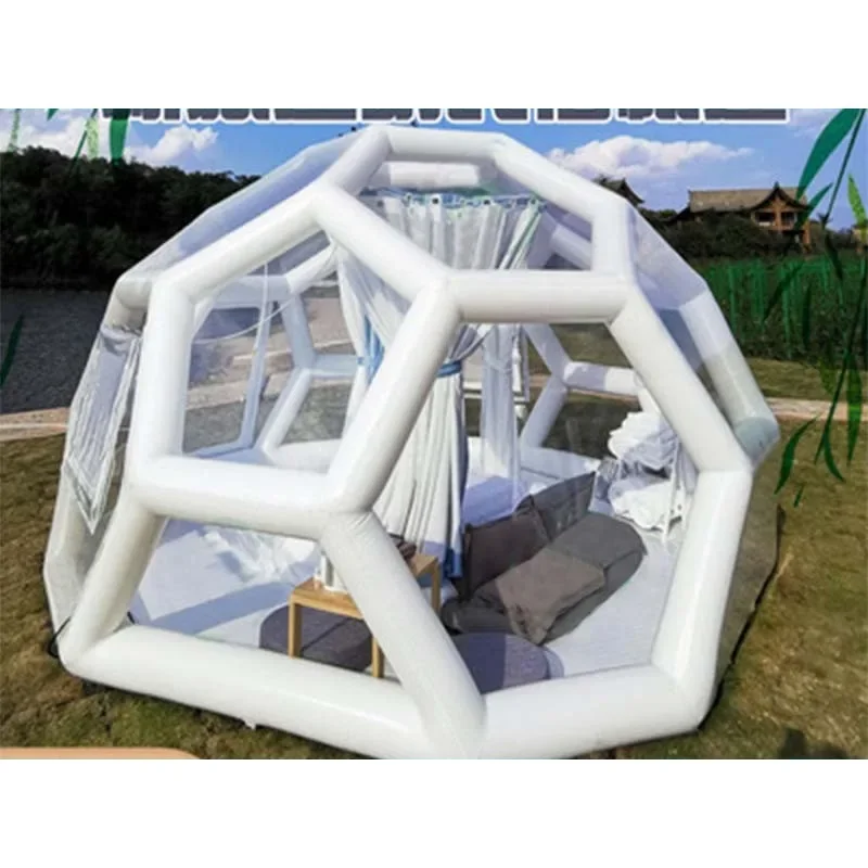 Inflatable football transparent tent inflatable bubble house bubble house exhibition tent hotel famous starry sky tent