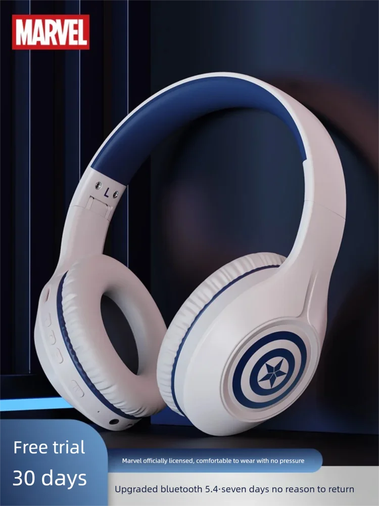 Marvel NEW Over-Ear Bluetooth Headphones HiFi Stereo Foldable Lightweight Deep Bass for Home Office Cellphone PC