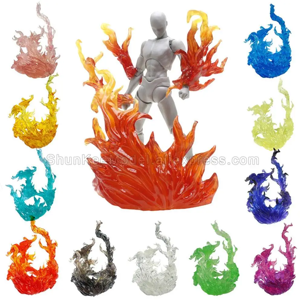 Action Figure DIY Burning Flame Effect Scene Model PVC RG HG SD Anime Dolls Display Stand Support Holder Accessories Toys